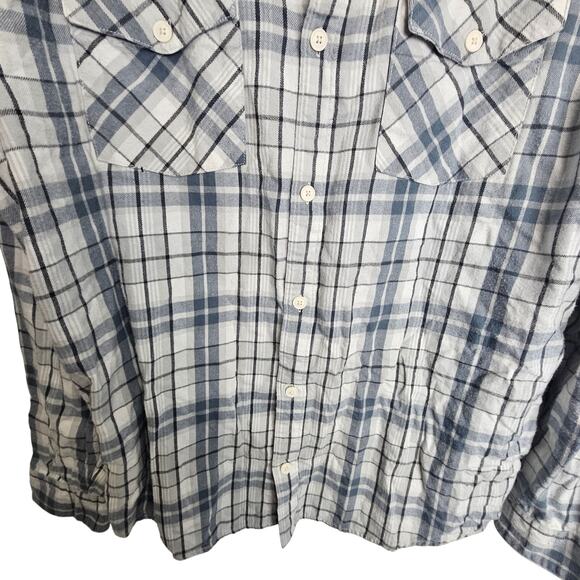 RVCA Mens Shirt Gray Plaid Long Sleeve Button Flannel Men XL Regular Fit - Picture 3 of 8
